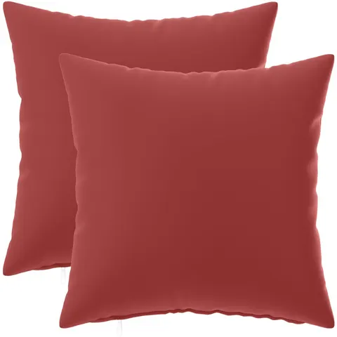 vidaXL Coussin de jeté 2 pc HEERLEN Bordeaux 40 x 40 cm Polyester – image 1