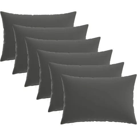 vidaXL Coussin 6 pc HEERLEN Anthracite 40 x 60 cm Polyester – image 1
