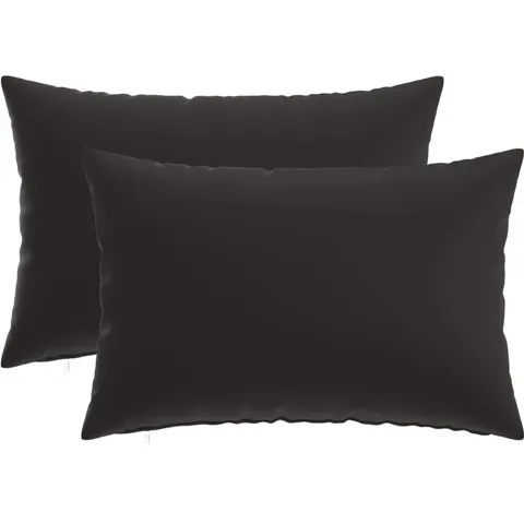 vidaXL Coussin 2 pc HEERLEN Noir 40 x 60 cm Polyester – image 1