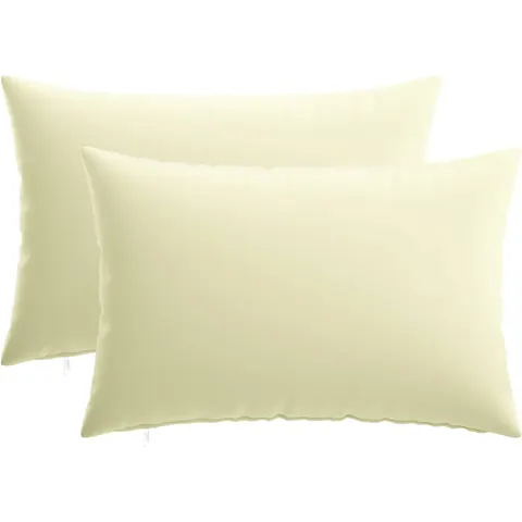 vidaXL Coussin 2 pc HEERLEN Crème 40 x 60 cm Polyester – image 1