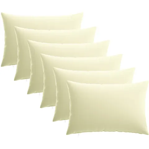 vidaXL Coussin 6 pc HEERLEN Crème 40 x 60 cm Polyester – image 1