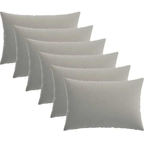 vidaXL Coussin de jeté 6 pc HEERLEN Gris 40 x 60 cm Polyester – image 1