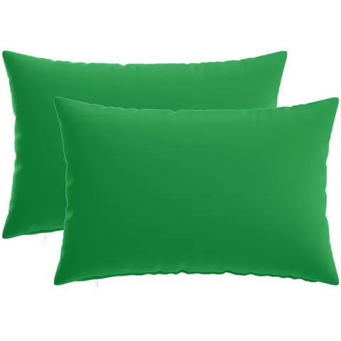vidaXL Coussin 2 pc HEERLEN Vert 40 x 60 cm Polyester – image 1