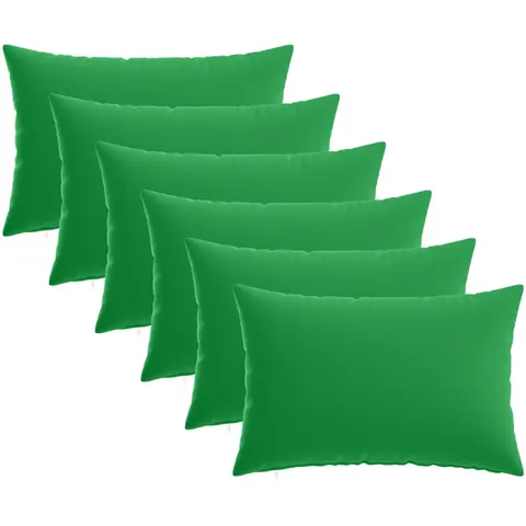 vidaXL Coussin 6 pc HEERLEN Vert 40 x 60 cm Polyester – image 1