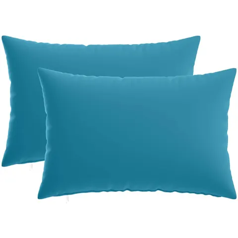 vidaXL Coussin 2 pc HEERLEN Bleu clair 40 x 60 cm Polyester – image 1