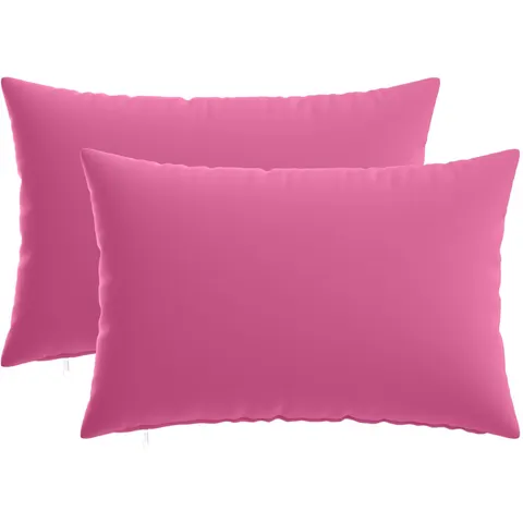 vidaXL Coussin 2 pc HEERLEN Rose 40 x 60 cm Polyester – image 1