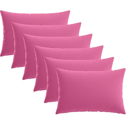 vidaXL Coussin 6 pc HEERLEN Rose 40 x 60 cm Polyester – image 1