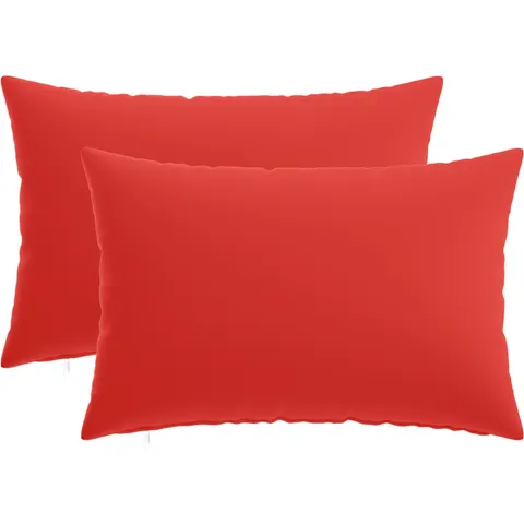 vidaXL Coussin 2 pc HEERLEN Rouge 40 x 60 cm Polyester – image 1