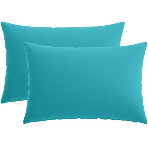 vidaXL Coussin 2 pc HEERLEN Turquoise 40 x 60 cm Polyester – image 1