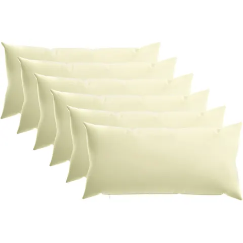 vidaXL Coussin 6 pc HEERLEN Crème 40 x 70 cm Polyester – image 1