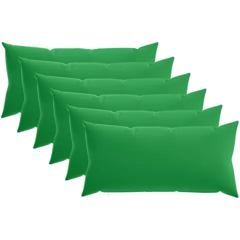 vidaXL Coussin 6 pc HEERLEN Vert 40 x 70 cm Polyester – image 1