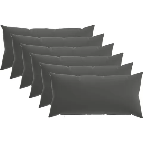 vidaXL Coussin 6 pc HEERLEN Anthracite 40 x 80 cm Polyester – image 1