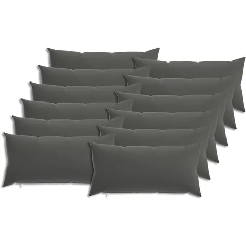vidaXL Coussin 12 pc HEERLEN Anthracite 40 x 80 cm Polyester – image 1