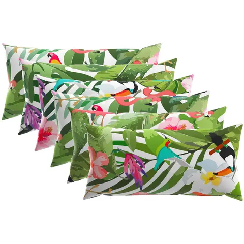vidaXL Coussin 6 pc HEERLEN Multicolore 40 x 80 cm Polyester – image 1