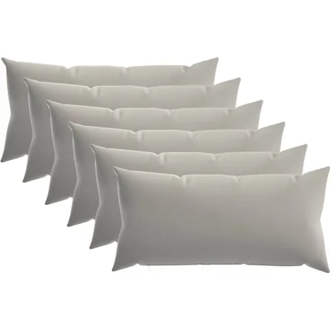 vidaXL Coussin 6 pc HEERLEN Gris 40 x 80 cm Polyester – image 1