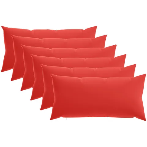 vidaXL Coussin 6 pc HEERLEN Rouge 40 x 80 cm Polyester – image 1