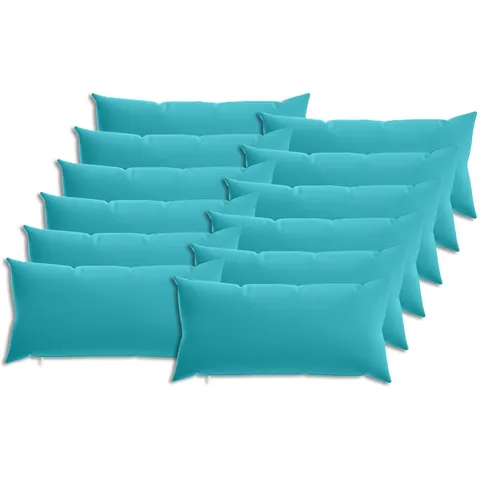 vidaXL Coussin 12 pc HEERLEN Turquoise 40 x 80 cm Polyester – image 1