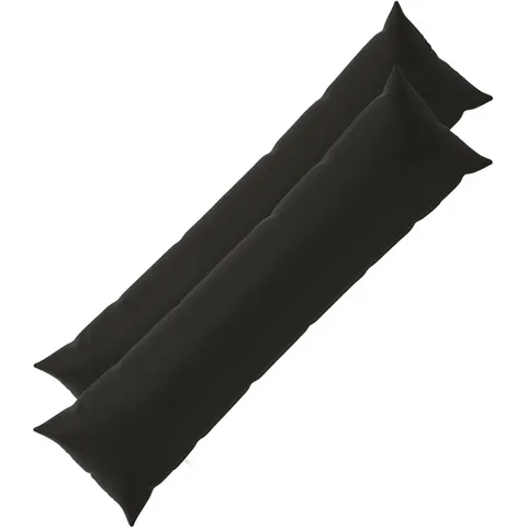 vidaXL Coussin 2 pc HEERLEN Noir 40 x 145 cm Polyester – image 1