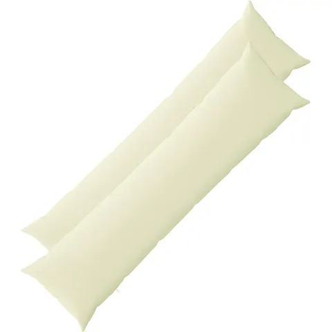vidaXL Coussin 2 pc HEERLEN Crème 40 x 145 cm Polyester – image 1