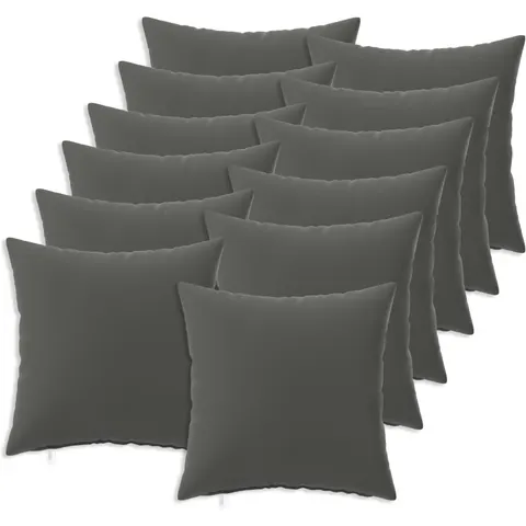 vidaXL Coussin 12 pc HEERLEN Anthracite 45 x 45 cm Polyester – image 1