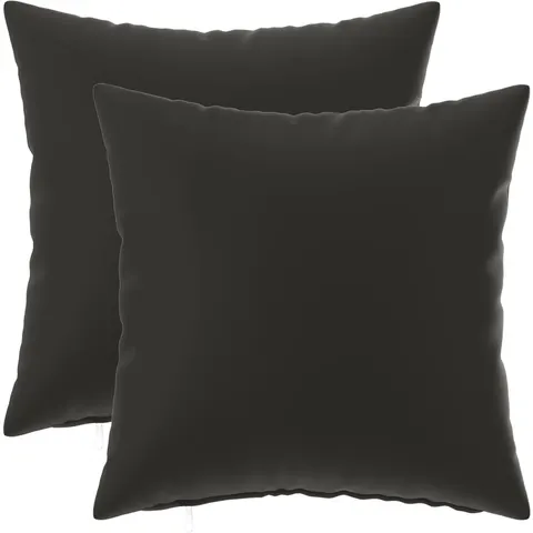 vidaXL Coussin 2 pc HEERLEN Noir 45 x 45 cm Polyester – image 1