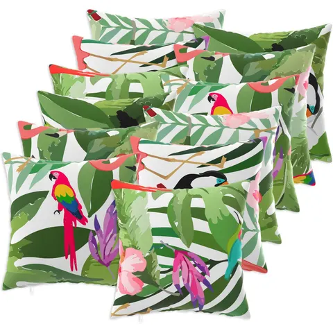 vidaXL Coussin 12 pc HEERLEN Multicolore 45 x 45 cm Polyester – image 1