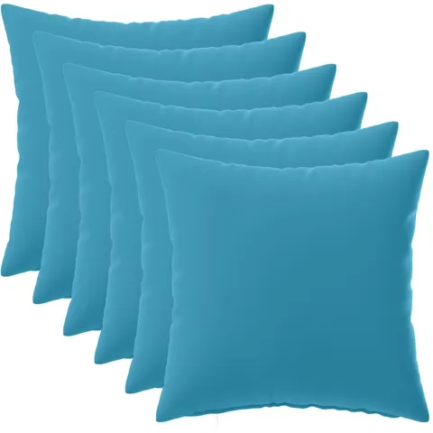 vidaXL Coussin 6 pc HEERLEN Bleu clair 45 x 45 cm Polyester – image 1