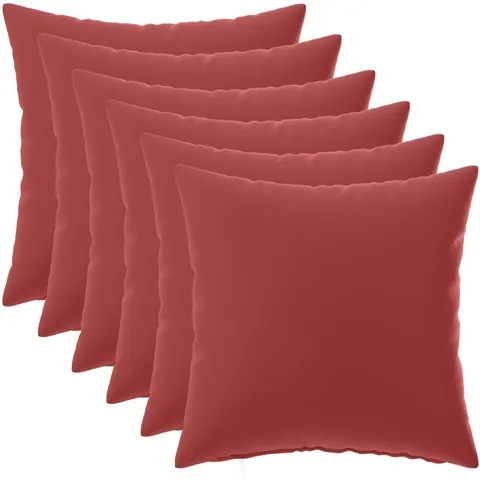 vidaXL Coussin de jeté 6 pc HEERLEN Bordeaux 45 x 45 cm Polyester – image 1