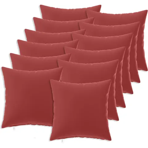 vidaXL Coussin de jeté 12 pc HEERLEN Bordeaux 45 x 45 cm Polyester – image 1
