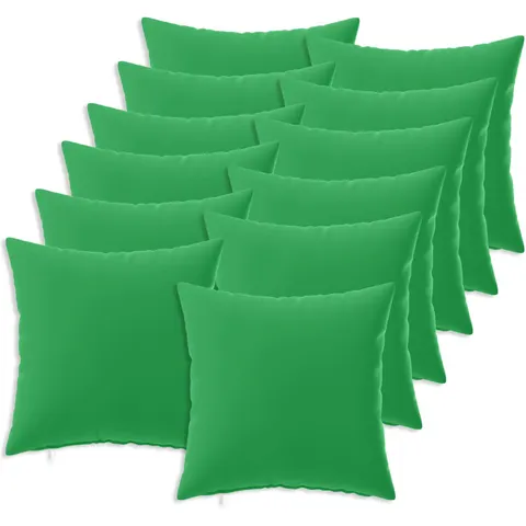 vidaXL Coussin 12 pc HEERLEN Vert 50 x 50 cm Polyester – image 1