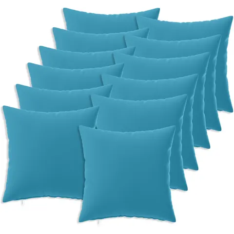 vidaXL Coussin 12 pc HEERLEN Bleu clair 50 x 50 cm Polyester – image 1