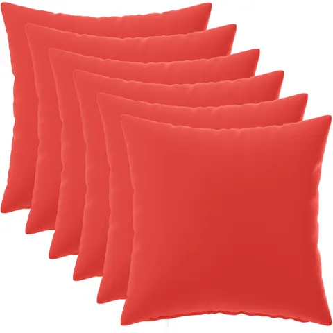 vidaXL Coussin 6 pc HEERLEN Rouge 50 x 50 cm Polyester – image 1