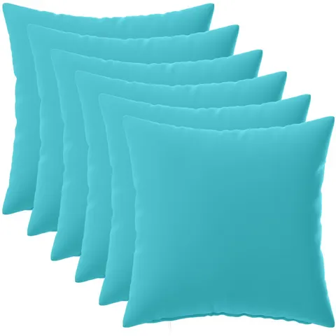 vidaXL Coussin 6 pc HEERLEN Turquoise 50 x 50 cm Polyester – image 1
