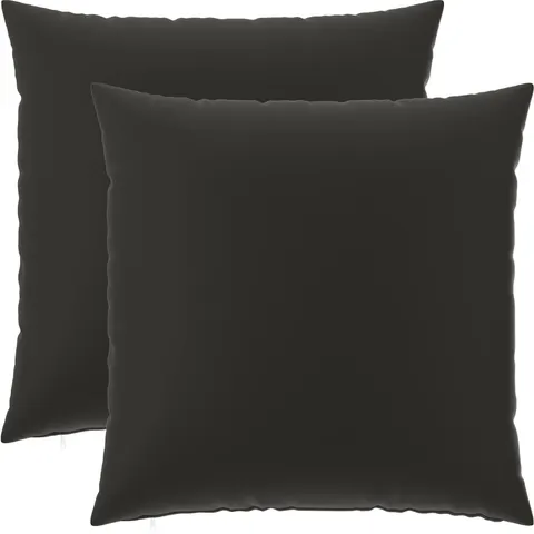 vidaXL Coussin 2 pc HEERLEN Noir 70 x 70 cm Polyester – image 1