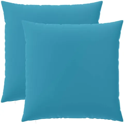 vidaXL Coussin 2 pc HEERLEN Bleu clair 80 x 80 cm Polyester – image 1