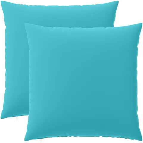 vidaXL Coussin 2 pc HEERLEN Turquoise 80 x 80 cm Polyester – image 1