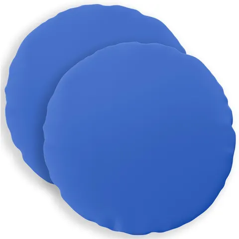 vidaXL Coussin 2 pc HEERLEN Bleu royal Ø 40 cm Polyester – image 1