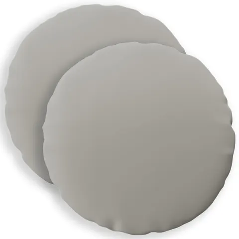 vidaXL Coussin 2 pc HEERLEN Gris Ø 40 cm Polyester – image 1