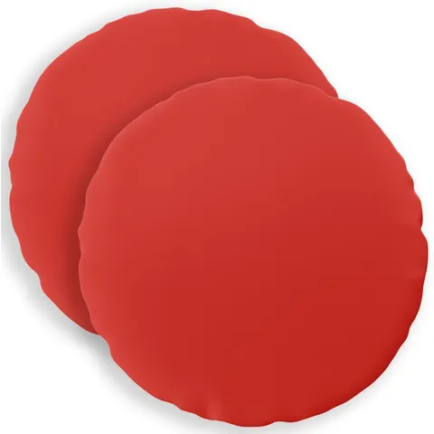 vidaXL Coussin 2 pc HEERLEN Rouge Ø 40 cm Polyester – image 1