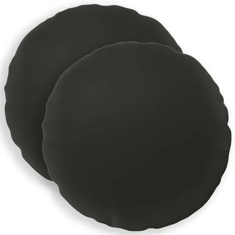 vidaXL Coussin 2 pc HEERLEN Noir Ø 50 cm Polyester – image 1