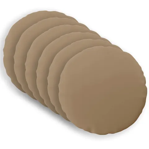 vidaXL Coussin 6 pc HEERLEN Taupe Ø 50 cm Polyester – image 1