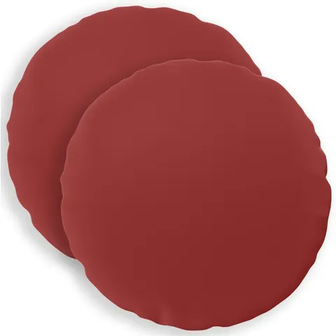 vidaXL Coussin 2 pc HEERLEN Bordeaux Ø 50 cm Polyester – image 1