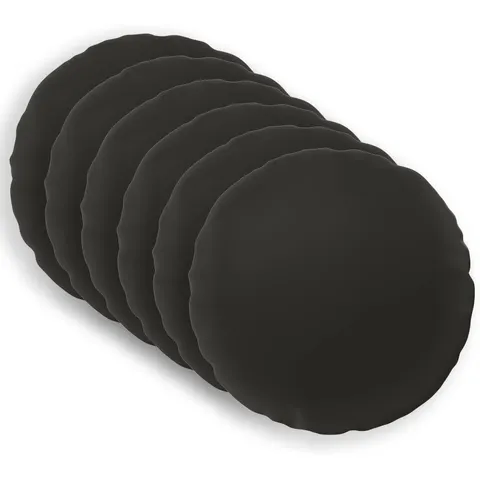 vidaXL Coussin 6 pc HEERLEN Noir Ø 60 cm Polyester – image 1