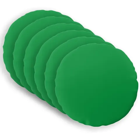 vidaXL Coussin de jeté 6 pc HEERLEN Vert Diam. 60 cm Polyester – image 1