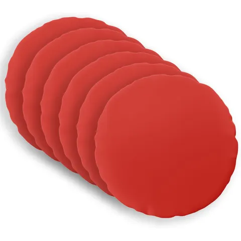 vidaXL Coussin 6 pc HEERLEN Rouge Ø 60 cm Polyester – image 1