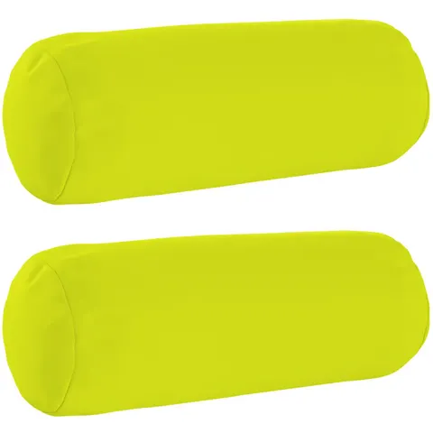vidaXL Coussin 2 pc HEERLEN Vert vif. Ø 15 x 40 cm Polyester – image 1