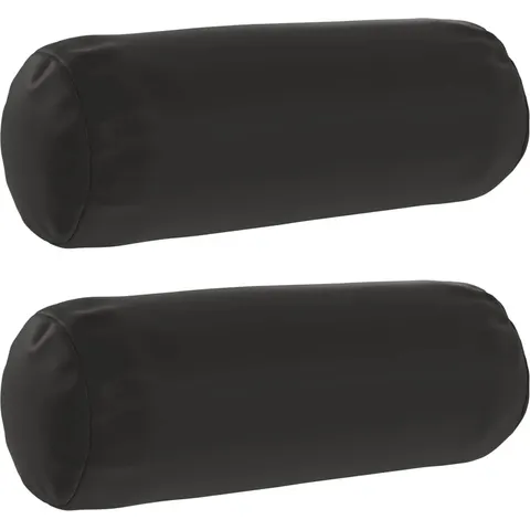 vidaXL Coussin 2 pc HEERLEN Noir Ø 15 x 40 cm Polyester – image 1