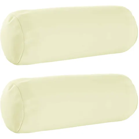 vidaXL Coussin de jeté 2 pc HEERLEN Crème Diam. 15 x 40 cm Polyester – image 1