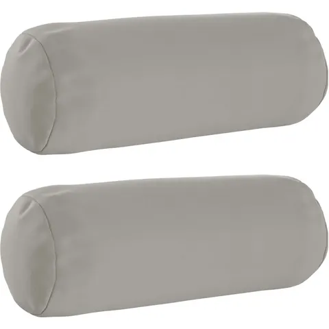 vidaXL Coussin 2 pc HEERLEN Gris Ø 15 x 40 cm Polyester – image 1