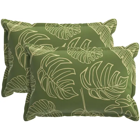 vidaXL Coussin Feuille HOUTEN 2 pc Modèle feuille Polyester – 776184 – image 1